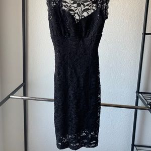 Black Lace & Sequin Cocktail Dress